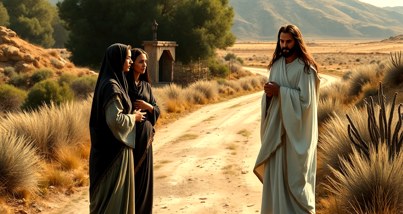 Jesus appears to Mary & Mary Magdeline after they have seen the empty tomb.